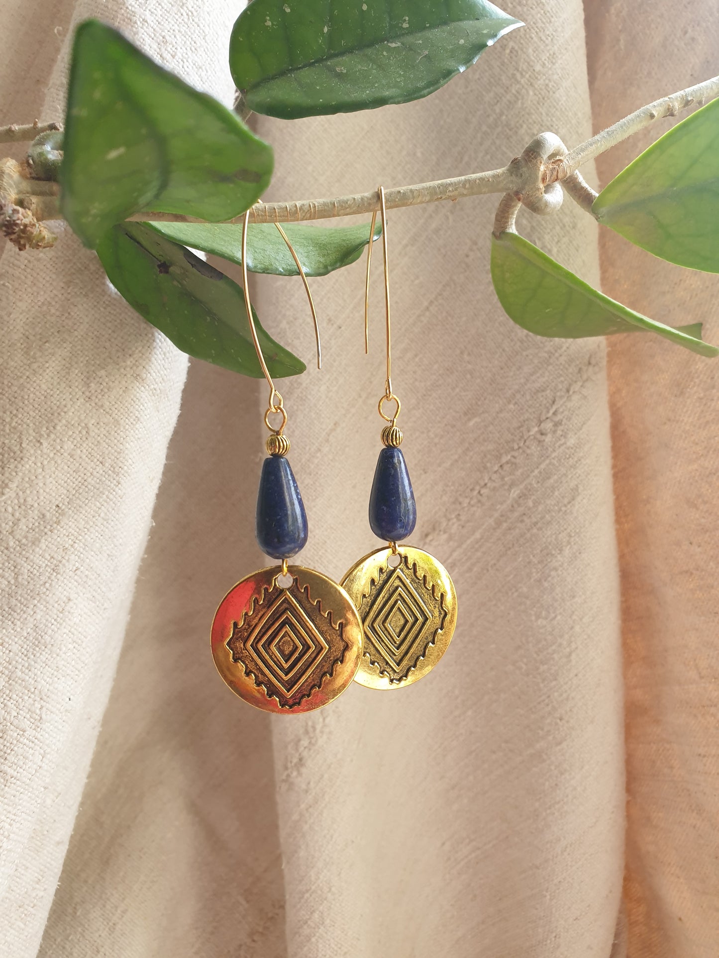 lapis lazuli naušnice