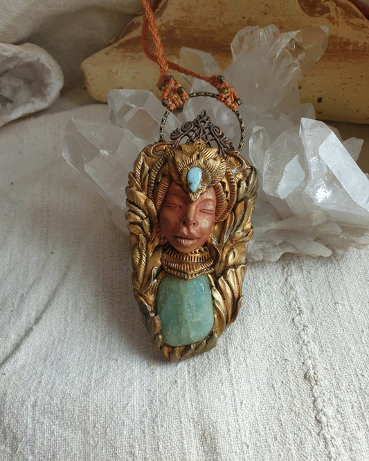 larimar iakvamarin kristalni čuvar statement ogrlica