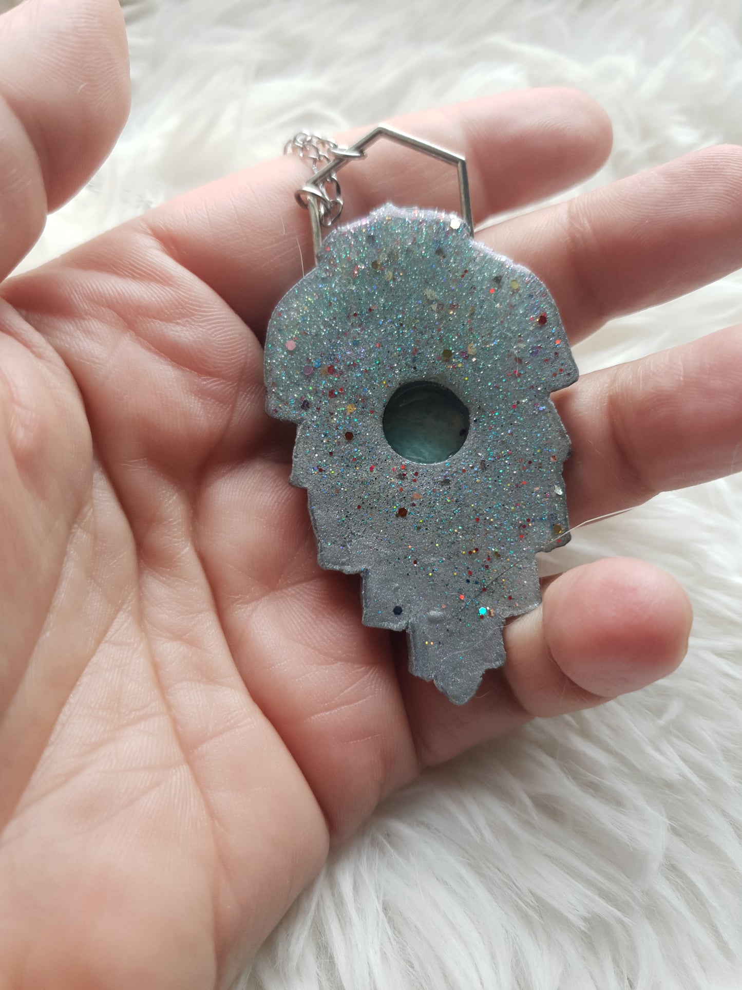 amazonit - vilinski štit - privjesak