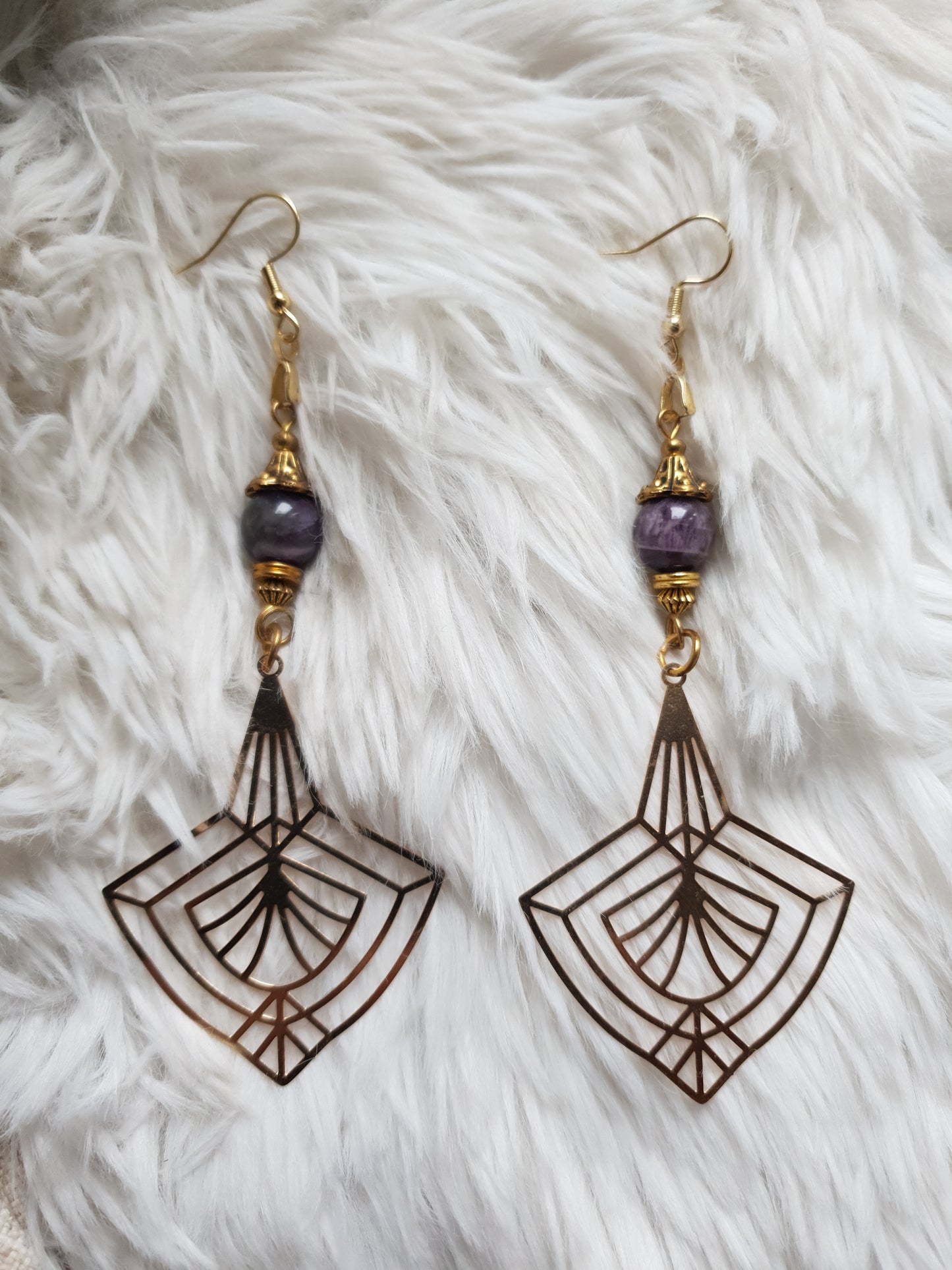 bohemian spirit ametist naušnice