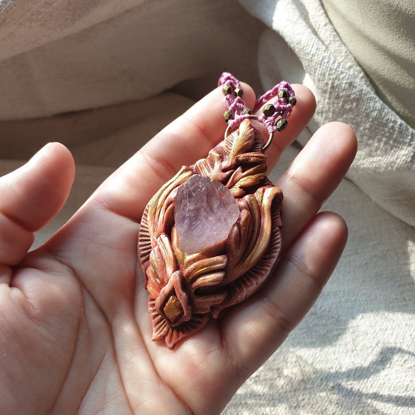 neobrađeni ametist špic ogrlica