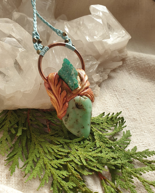 krizopras - amazonit ogrlica