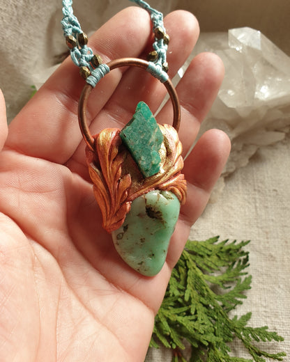 krizopras - amazonit ogrlica