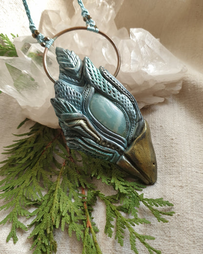 totem ptica - amazonit ogrlica