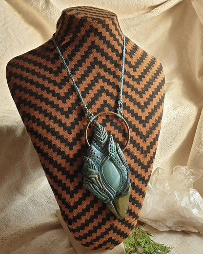 totem ptica - amazonit ogrlica