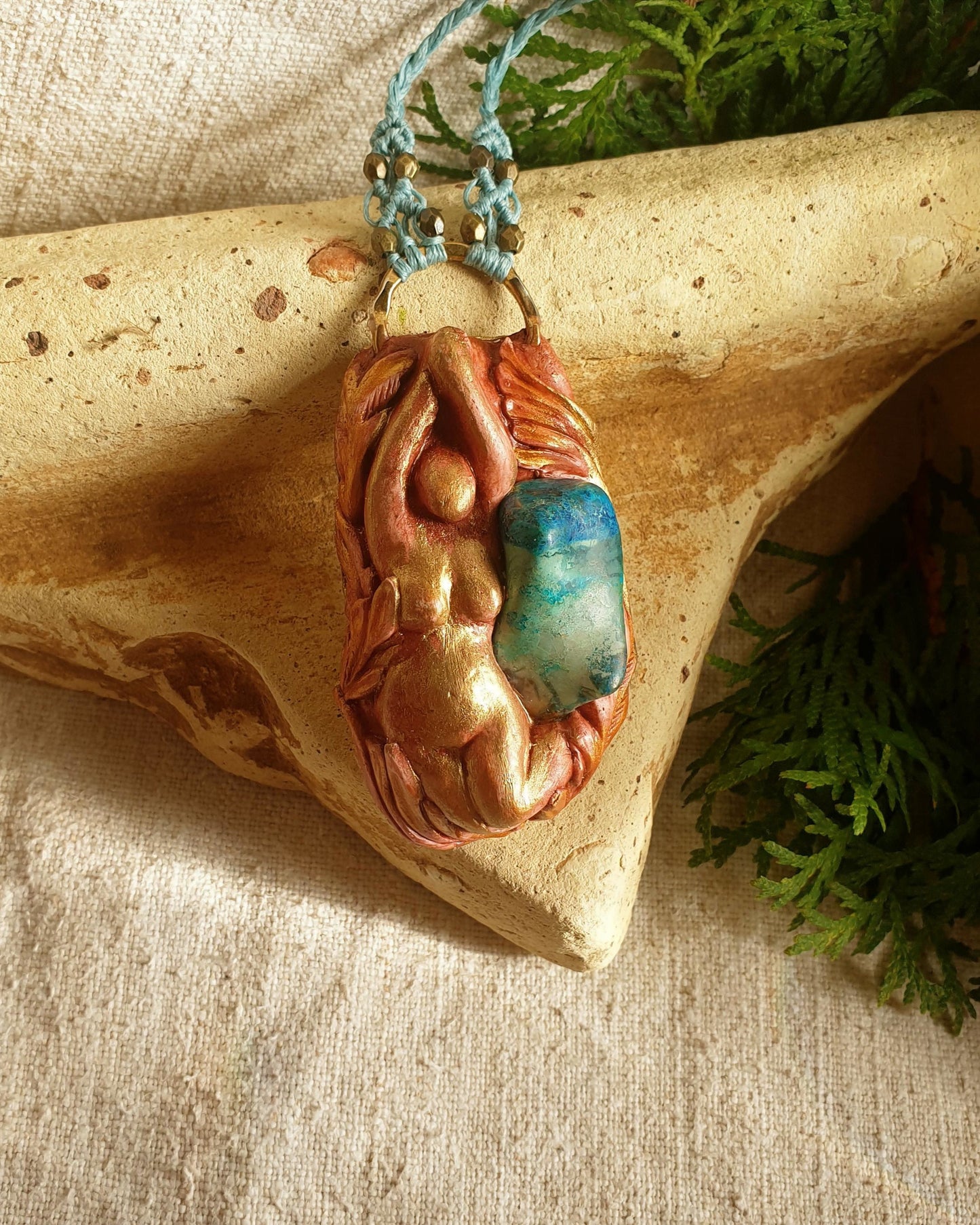 šatukit ogrlica - shattuckite- boginja