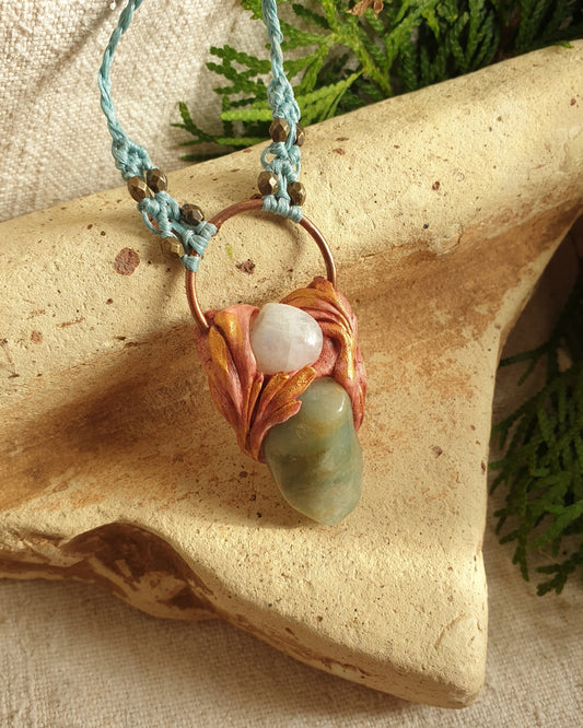 mjesečev kamen - akvamarin privjesak