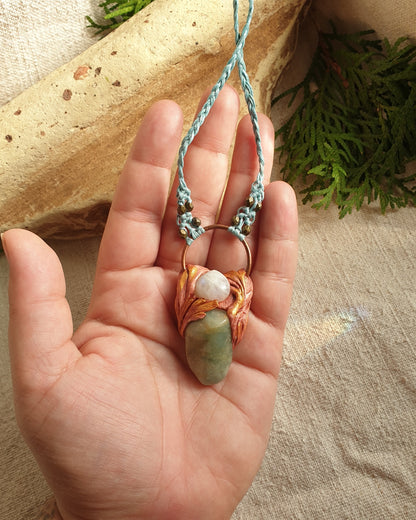 mjesečev kamen - akvamarin privjesak