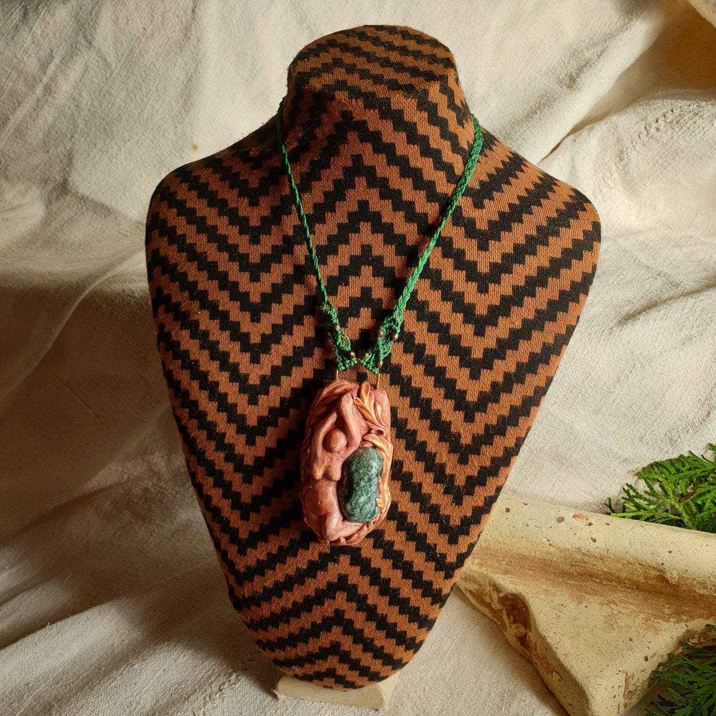 boginja ogrlica - mahovinski ahat