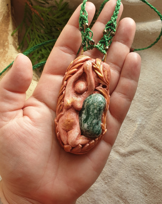 boginja ogrlica - mahovinski ahat