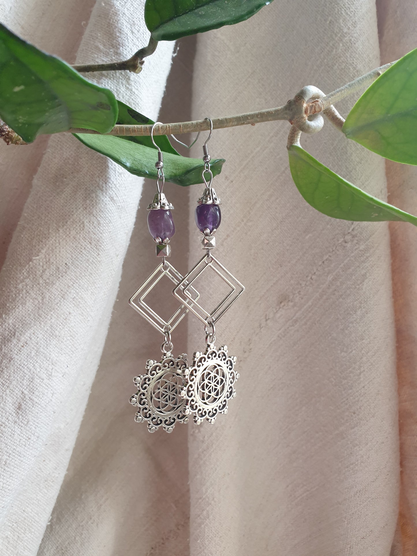 ametist naušnice - sjeme života