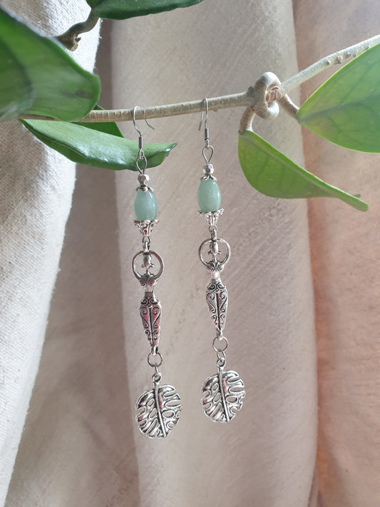 aventurin naušnice - boginja - gaia