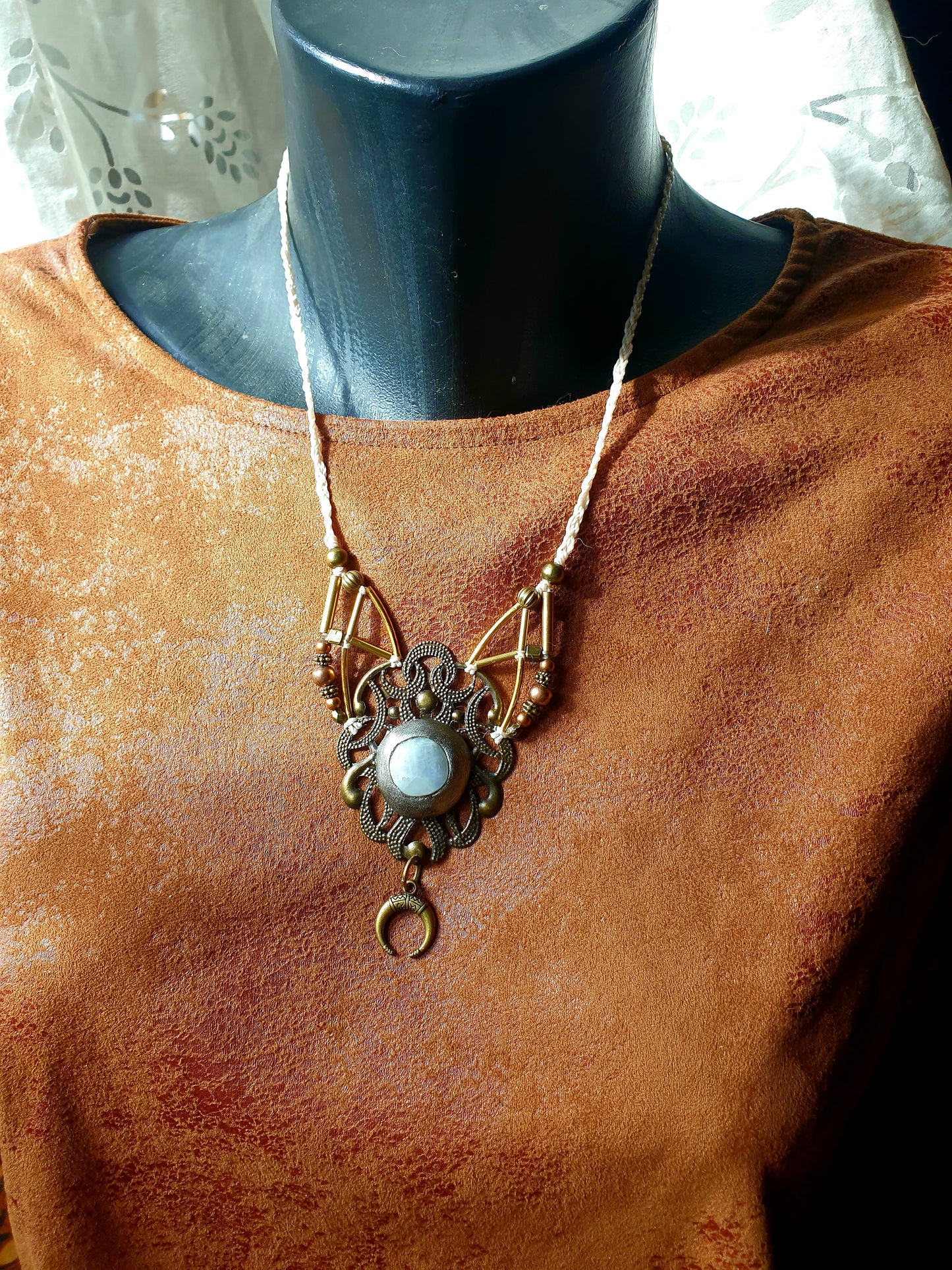 larimar - neo tribal boho ogrlica
