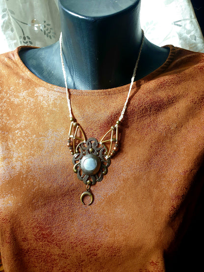 larimar - neo tribal boho ogrlica