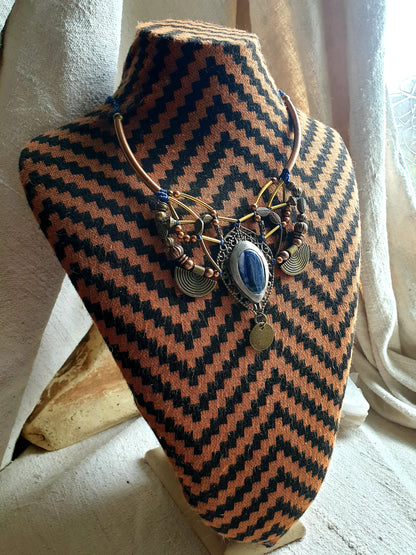 sodalit ogrlica - neo tribal bohemian ogrlica