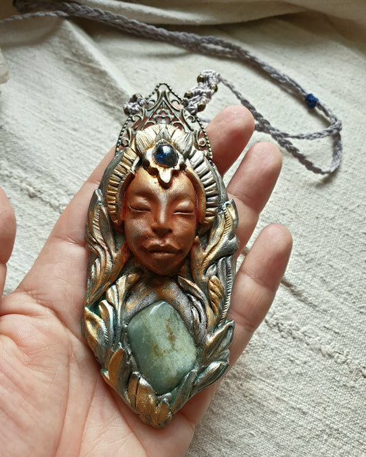 akvamarin i kijanit čuvar - ogrlica