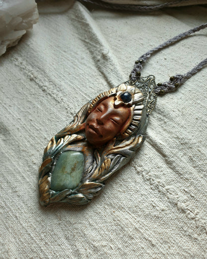 akvamarin i kijanit čuvar - ogrlica