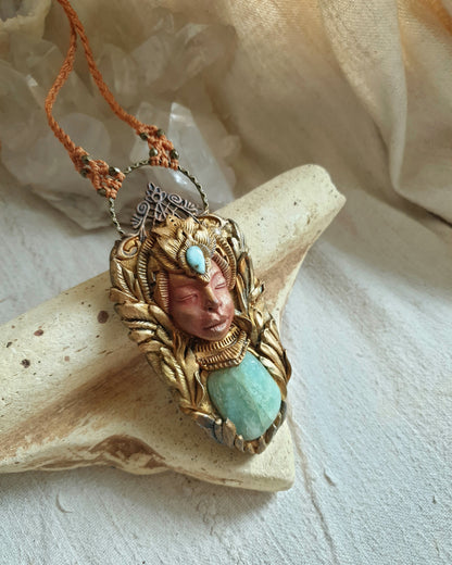 larimar iakvamarin kristalni čuvar statement ogrlica