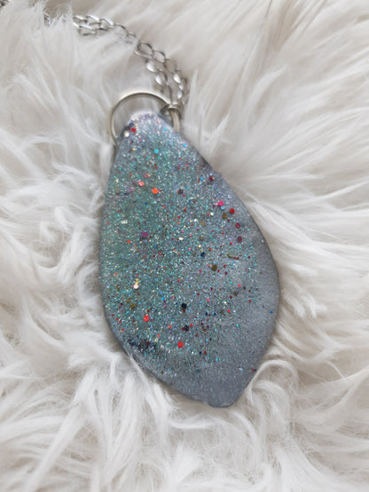 plavi čipkasti ahat privjesak - vilinska kolekcija