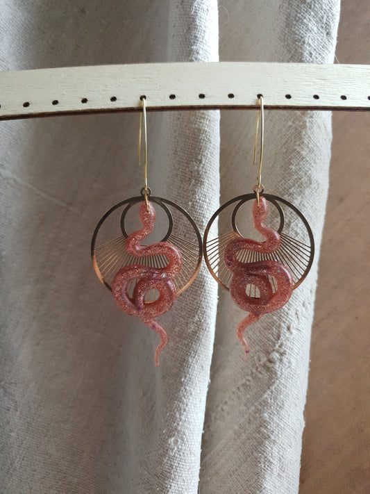 vatrena zmija naušnice - kundalini