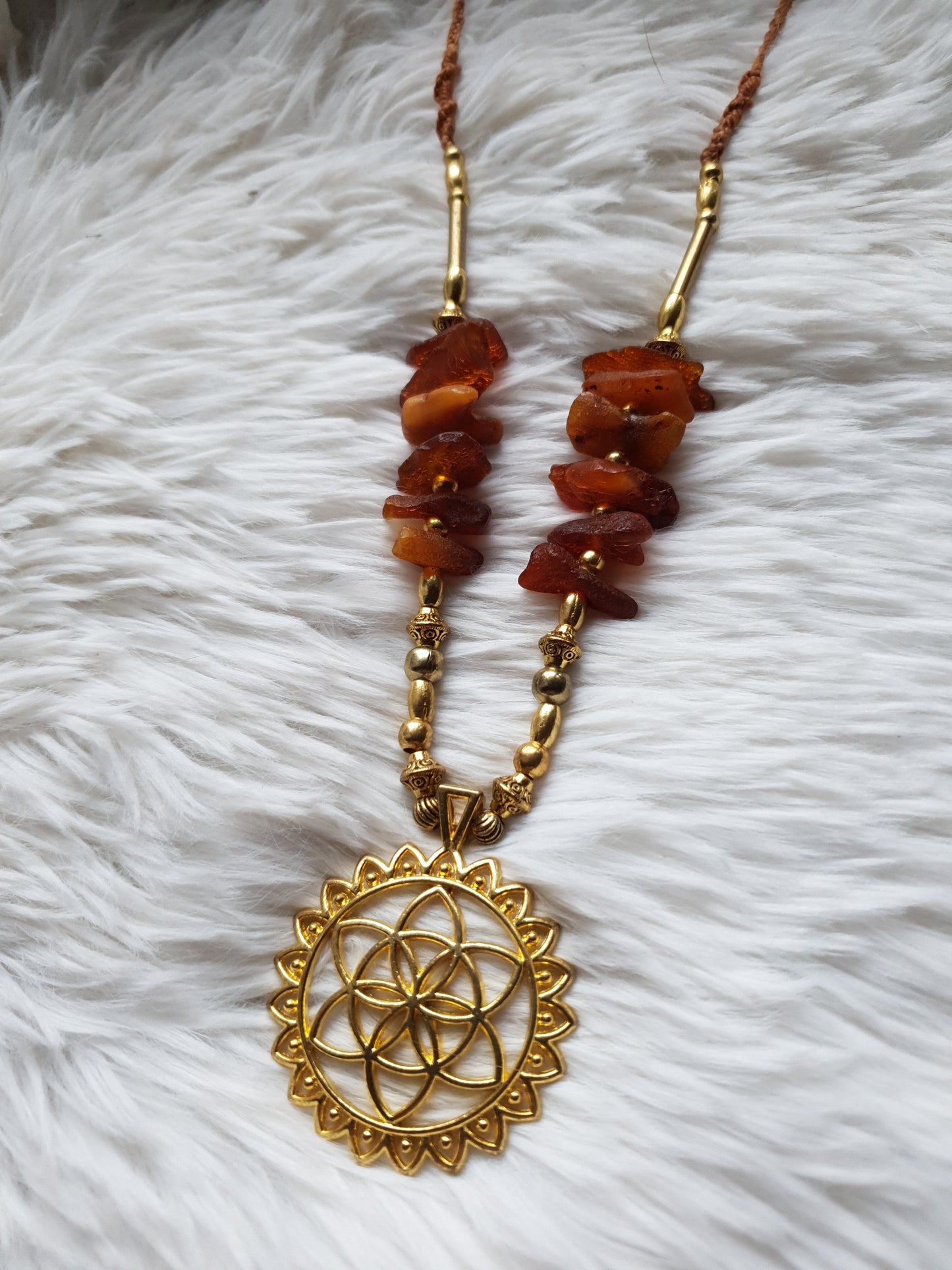 sjeme života - jantar ogrlica