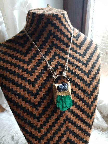 malahit - azurit privjesak