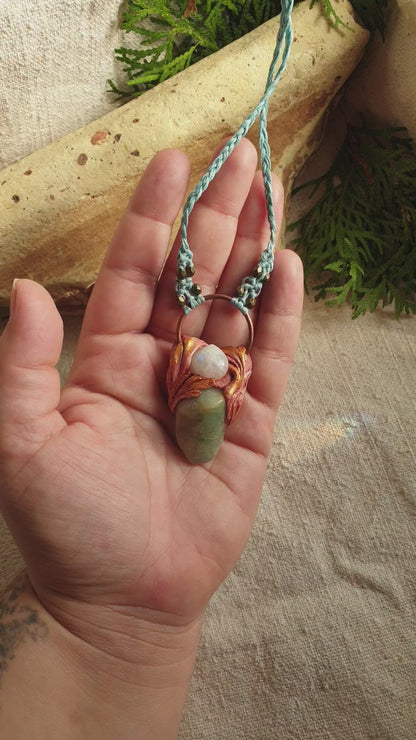 mjesečev kamen - akvamarin privjesak